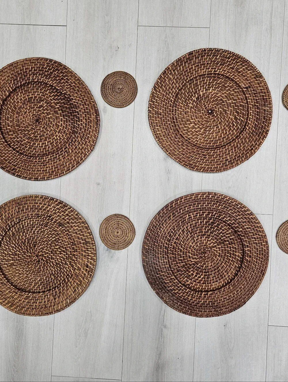 Rattan Round Wicker Woven Chargers 13
